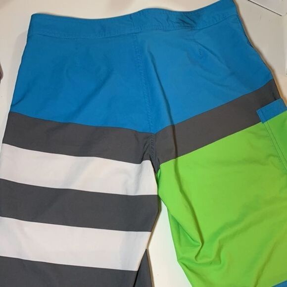 Firefly Blue & Green Swim Shorts/Trunks - Picture 4 of 5